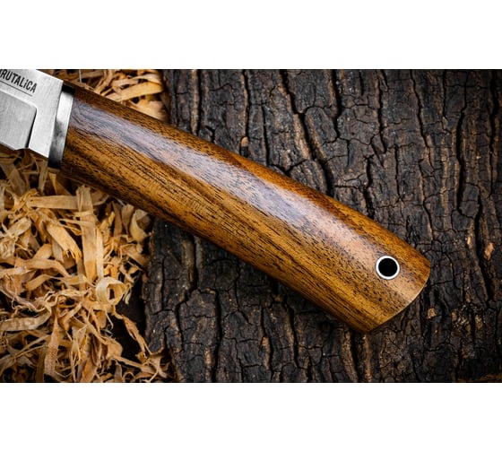 Туристический нож Kizlyar Supreme Malamute сталь AUS-10Co, StoneWash, рукоять из Кавказского ореха 4610094296096
