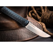 Туристический нож Kizlyar Supreme Stream сталь VG-10, StoneWash, рукоять из черного G10 4610094296065