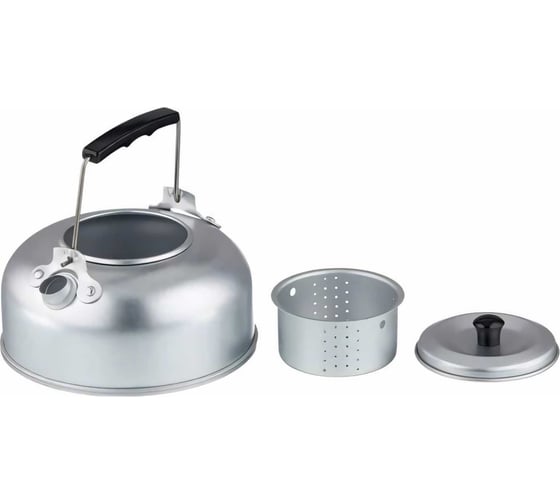 Походный чайник с крышкой Ecos CK-071, 1л, алюминий 991006