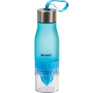 Бутылка для воды с соковыжималкой BRADEX 0.6 л, голубая SF 0521