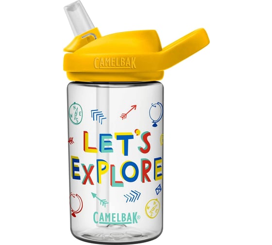 Детская бутылочка CamelBak eddy+ Let's Explore 0.4 литра, белая, 2282103040