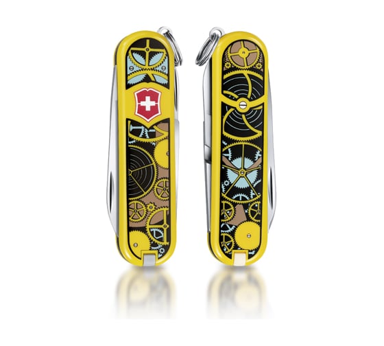 Нож-брелок Victorinox Classic LE 2014 Swiss Clockwork, 58 мм, 7 функций 0.6223.L1402