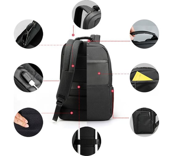 Рюкзак Tigernu T-B3502 темно-серый 60006-1614