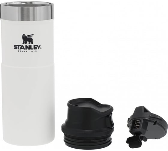 Термокружка Stanley Classic Trigger Action One hand 0.35 л, белая 10-09848-008