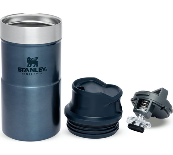 Термокружка Stanley Classic Trigger Action One hand 0.25 л, синяя 10-09849-012