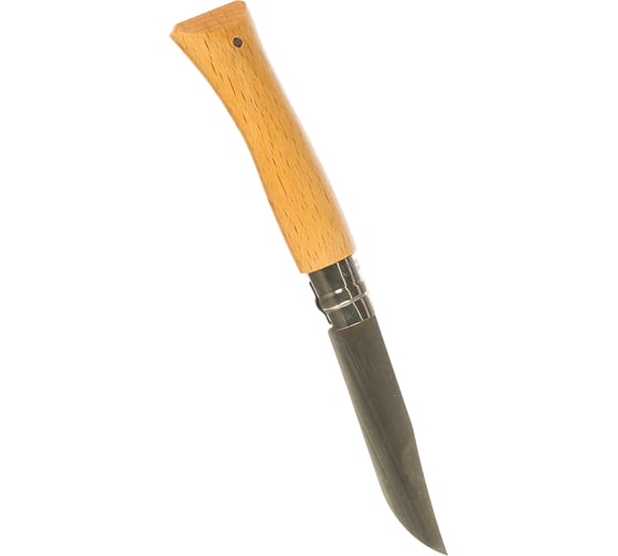 Нож, нержавеющая сталь, рукоять из бука, с кожаным темляком Opinel №7 1372
