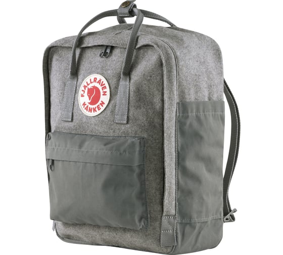 Рюкзак Fjallraven Kanken Re-Wool, серый, 28х12х36 см, 16 л F23330-27
