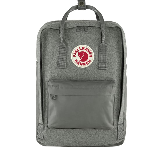Рюкзак Fjallraven Kanken Re-Wool Laptop 15, серый, 28х16х40 см, 18 л F23328-27