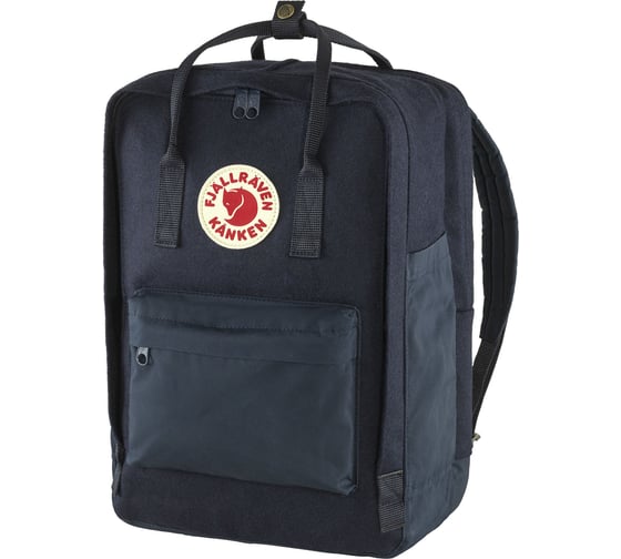 Рюкзак Fjallraven Kanken Re-Wool Laptop 15, темно-синий, 28х16х40 см, 18 л F23328-575