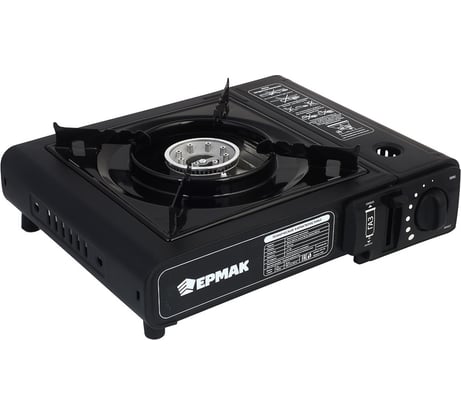 Портативная газовая плитка ЧИНГИСХАН к баллону с цанговым захватом с переходником, в кейсе 34х26х9см 333-138