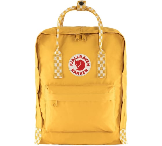 Рюкзак  Fjallraven Kanken, желтый/шахматы, 27х13х38 см, 16 л F23510-160-904 1