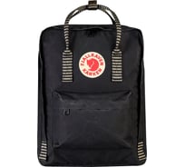 Рюкзак Fjallraven Kanken, черный/полоски, 27х13х38 см, 16 л F23510-550-901