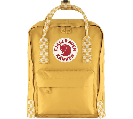 Рюкзак Fjallraven Kanken Mini, желтый/шахматы, 20х13х29 см, 7 л F23561-160-904 1