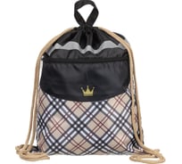 Мешок для обуви Комус Queen, бежевый, 1 ручка, карман, 36x47 см 1915408