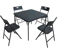 Комплект раскладного стола и стульев Стул Груп черный YX-ZFP86 black
