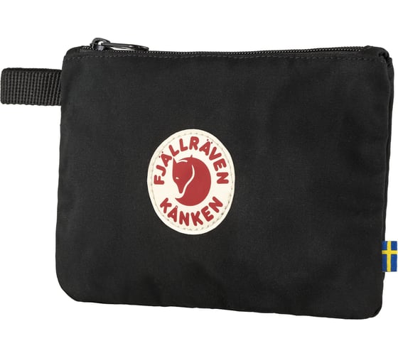 Сумка для аксессуаров Fjallraven Kanken Gear Pocket, черная, 21х0,5х14 см, F25863-550