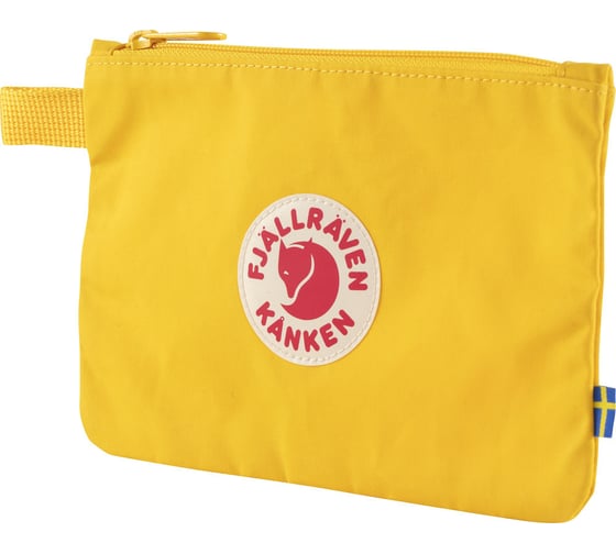 Сумка для аксессуаров Fjallraven Kanken Gear Pocket, ярко-желтая, 21х0,5х14 см, F25863-141