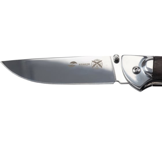 Нож Stinger 105 мм, серебро-коричневый, картонная коробка FK-9905