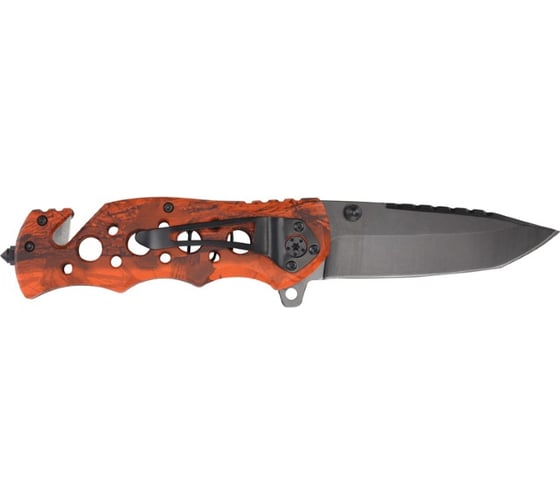 Нож Stinger 86 мм, оранжевый камуфляж, картонная коробка FK-020OR