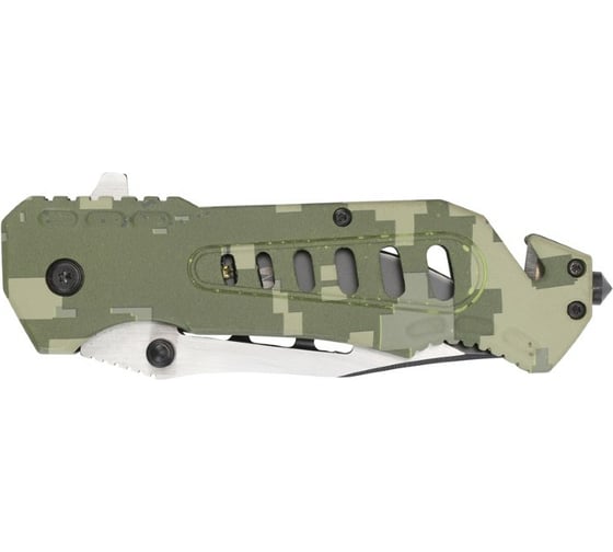 Нож Stinger 88 мм, зеленый камуфляж, картонная коробка FK-008H
