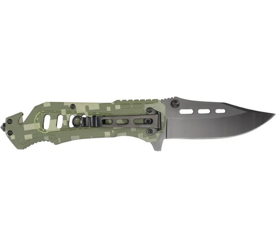 Нож Stinger 88 мм, зеленый камуфляж, картонная коробка FK-008H