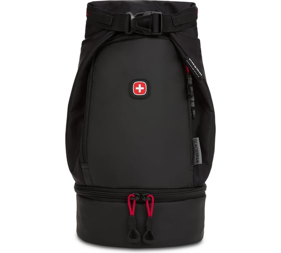 Термосумка для ланча SWISSGEAR прорезиненный полиэстер 600D, чёрный/красный, 17х17x37 см, 5 л 3735201445 1
