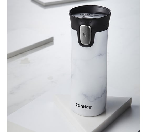 Термокружка Contigo Pinnacle Couture 0.42 л, белый мрамор contigo2104543