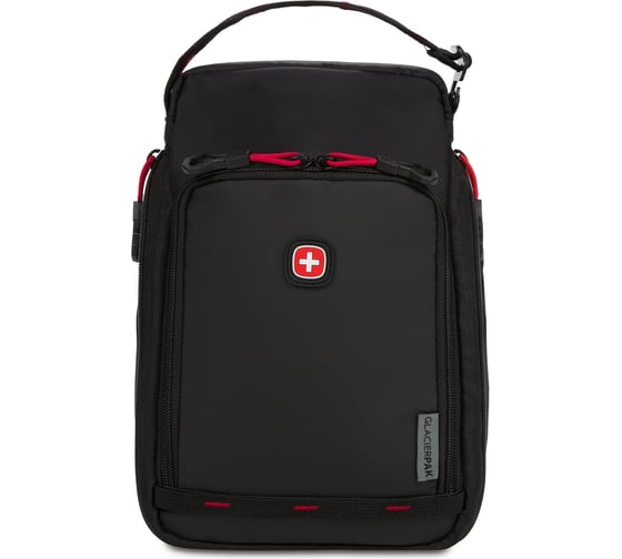 Термосумка для ланча SWISSGEAR прорезиненный полиэстер 600D, черный/красный 18x12x28 см, 4 л 3731201449 1