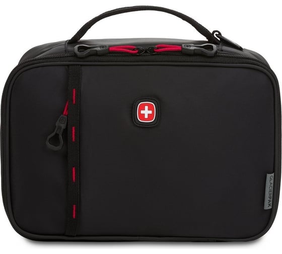 Термосумка для ланча SWISSGEAR прорезиненный полиэстер 600D, чёрный/красный, 27х7х23 см, 4 л 3979201449