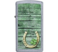 Зажигалка ZIPPO Slim с покрытием Street Chrome, латунь/сталь, серебристая матовая, 29x10x60 мм, 49123