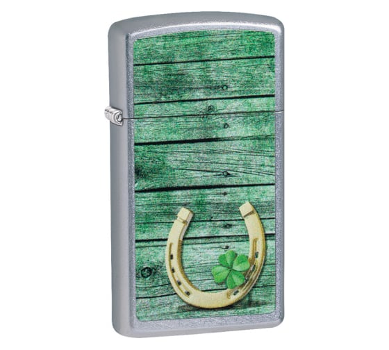 Зажигалка ZIPPO Slim с покрытием Street Chrome, латунь/сталь, серебристая матовая, 29x10x60 мм, 49123