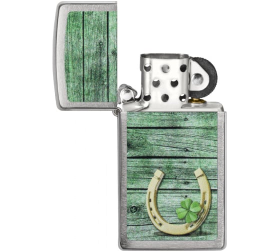 Зажигалка ZIPPO Slim с покрытием Street Chrome, латунь/сталь, серебристая матовая, 29x10x60 мм, 49123