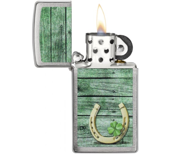 Зажигалка ZIPPO Slim с покрытием Street Chrome, латунь/сталь, серебристая матовая, 29x10x60 мм, 49123