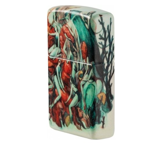Зажигалка ZIPPO Classic с покрытием White Matte, латунь/сталь, разноцветная матовая, 38x13x57 мм, 49392