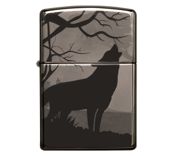 Зажигалка ZIPPO Classic с покрытием Black Ice, латунь/сталь,чёрная, глянцевая, 38x13x57 мм, 49188