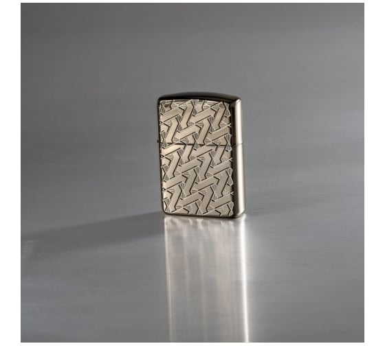 Зажигалка ZIPPO Armor с покрытием High Polish Black Ice, латунь/сталь, чёрная, 38x13x57 мм, 49173