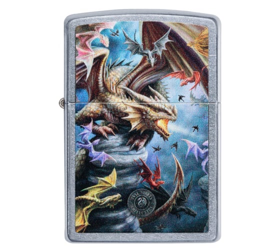 Зажигалка ZIPPO Anne Stokes с покрытием Street Chrome, латунь/сталь, серебристая, 38x13x57 мм 49104 1