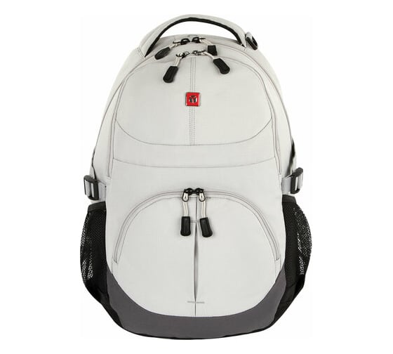 Рюкзак GERMANIUM S-07 уплотненная спинка, облегчённый, светло-серый, 46х32х15 см, 226954