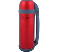 Термос TALLER 1.8л, кнопочный переключатель, широкое горло, красный металлик TR-22415