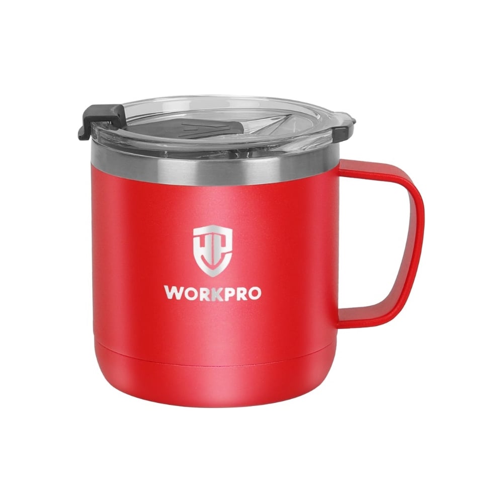 Кружка изотермическая с крышкой и ручкой WORKPRO 400 мл WP389014 ...