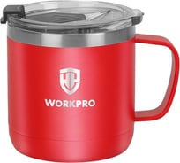 Кружка изотермическая с крышкой и ручкой WORKPRO 400 мл WP389014