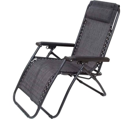 Складное кресло-шезлонг Ecos CHO-137-13 Люкс черный 993071