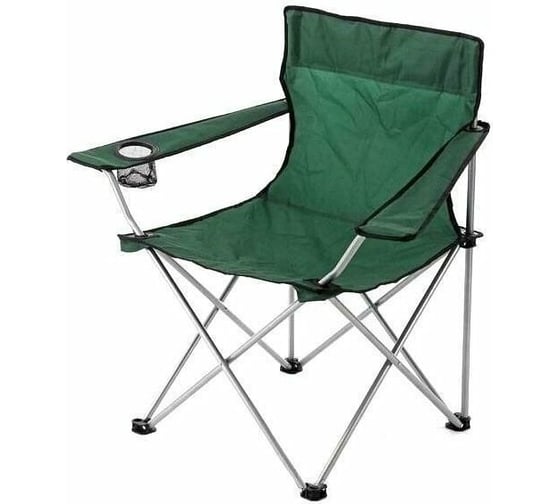 Складное кресло Ecos DW-2009H с подлокотниками, подстаканниками, зеленое 993100