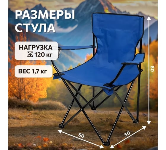 Стул складной туристический National Tree Company T-1-синий DS-125