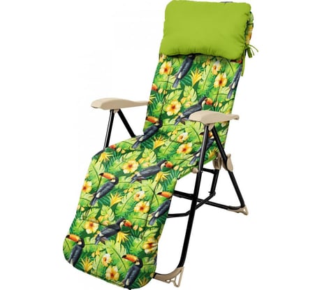Кресло-шезлонг Nika принт с туканами HHK5/T