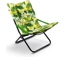 Складное кресло-шезлонг Nika с мягким матрасом, принт с лимонами ННК4Р/L