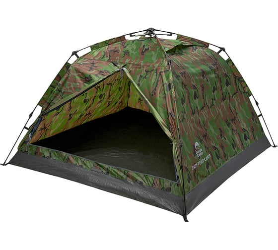 Трехместная палатка Jungle Camp Easy Tent Camo 3, цвет зеленый/серый 70864