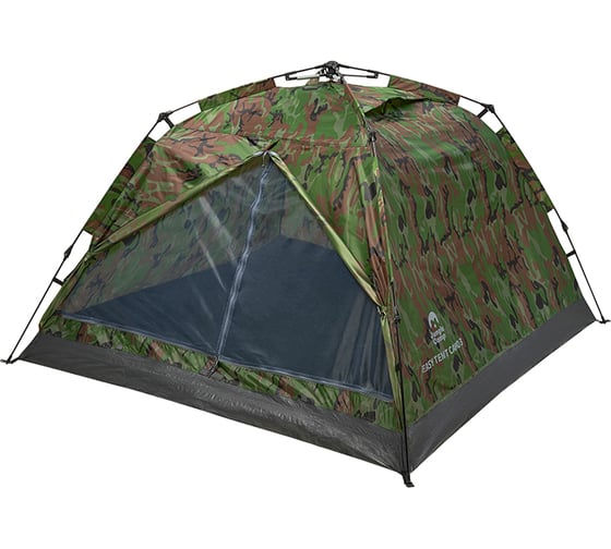 Трехместная палатка Jungle Camp Easy Tent Camo 3, цвет зеленый/серый 70864