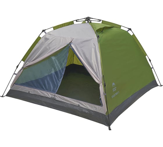 Трехместная палатка Jungle Camp Easy Tent 3, цвет зеленый/серый 70861