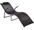 Складной садовый шезлонг GoGarden ACADIA 183x55x70 см, черный 50312 1